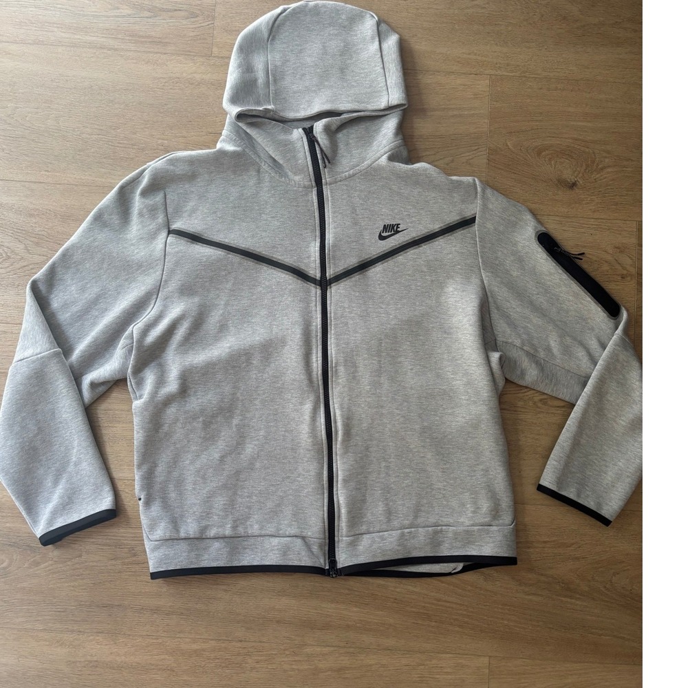 Nike Tech Fleece Full Zip Hoodie Mens 3XL Grey Black CU4489-063